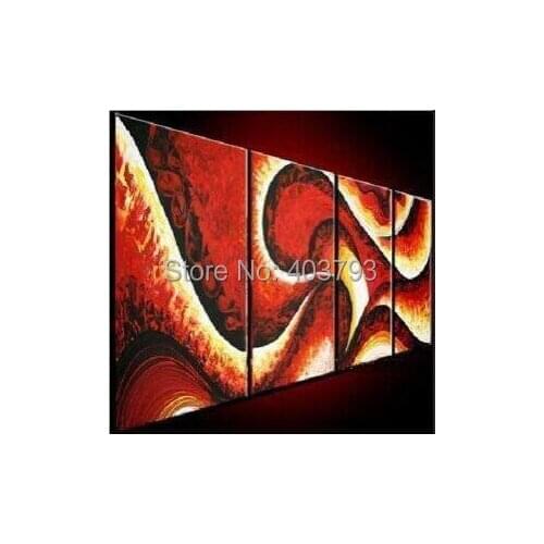MODERN ABSTRACT HUGE LARGE CANVAS ART OIL PAINTING 4P abstract paintings decoration no framed