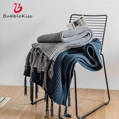 Bubble Kiss Modern Solid Color Blanket Cotton Blankets For Bed Blanket Home Sofa Decor Thread Blanket Travel Portable Blanket
