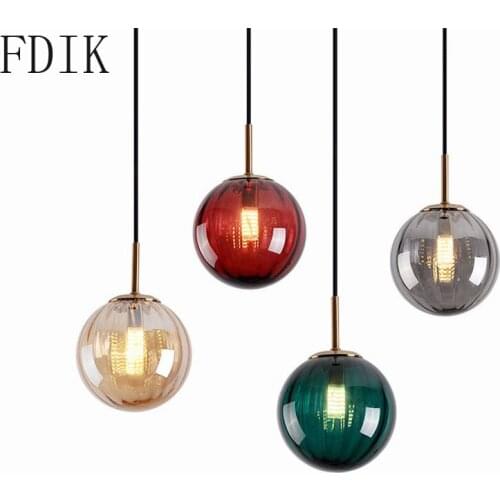 Modern Glass Ball Pendant Lights Led G9 Hanging Lamp for Home Living Room Bedroom Kitchen Loft Decor Lighting Fixtures Luminaire