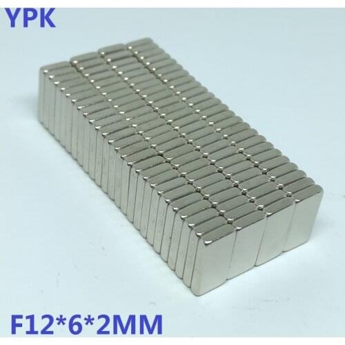 10 20 50pcs/lot N38 Rectangular magnet 12*6*2 Strong mm Neodymium Rare earth permanent magnet 12x6x2 NdFeB magnet 12 x 6 x 2