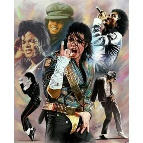 5D diy Diamond Painting Michael Jackson 3d Cross Stitch Full Square diamond embroidery diamond Mosaic Home decor C233
