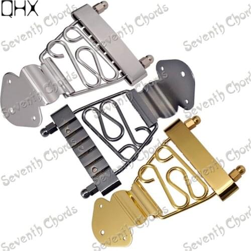 6 Sets Hollow Semi Hollow Guitar Trapeze Short 6 String Archtop Tailpiece Bridge guitar accessories parts Musical instrument