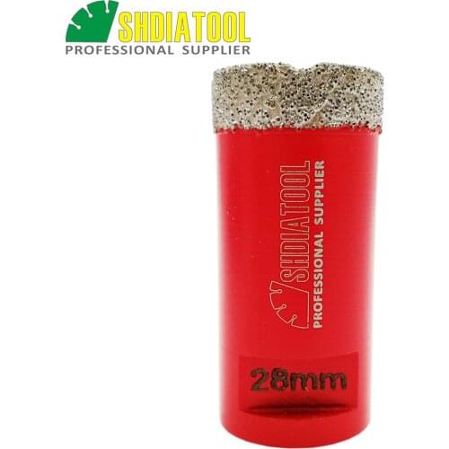 SHDIATOOL 2pcs M14 Dia 28mm Vacuum Brazed Diamond Drill Core Bits for porcelain tile, granite, marble, stone, Masonry