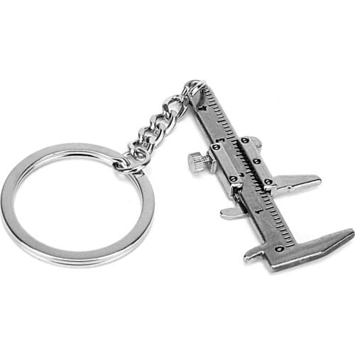 Car Keychain Key Chain Keyring Mini Vernier Caliper Meters Metal Decoration Truck Off Road 4x4 SUV Motorcycle Auto Accessories