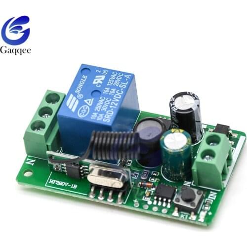 315MHZ 433MHz 315 433 MHZ DC 12V 220V 10A 1 Ch Channel Wireless RF Remote Control Board Transmitter Receiver Relay Switch Module