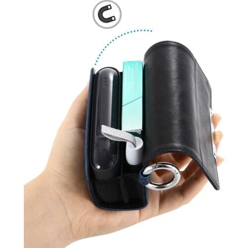 For IQOS 3.0/3 High-grade Stitching Leather Case Storage Bag Flip Cover Portable Protective Cover Storage Bag