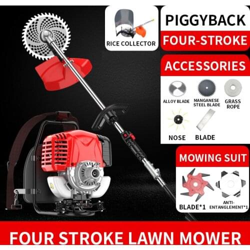 Four-stroke lawn mower knapsack small household multi-function gasoline wasteland reclamation ripper for weeding