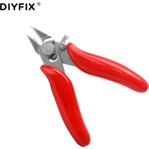 DIYFIX 3.5" Mini Diagonal Cutting Pliers with Lock Wire Cable Side Flush Cutter for Heating Wire Coils Hand Tool Herramientas