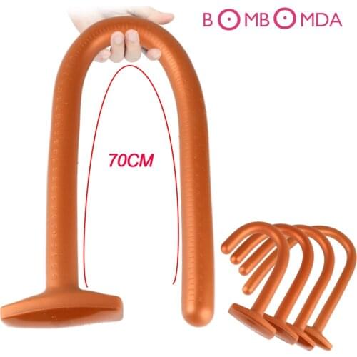SM Long Butt Plug Sex Toys For Couples Huge Dildo No Vibrator 40-70cm Soft Silicone Anal Dilator Anus Sex Toys Adult Erotic Shop