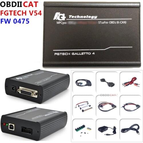 Exclusive Agency Fgtech Galletto V54 ECU Chip Tuning Fgtech 0475 Unlocked Version Support Tricore BDM JTAG EGR DPF For Car&Truck