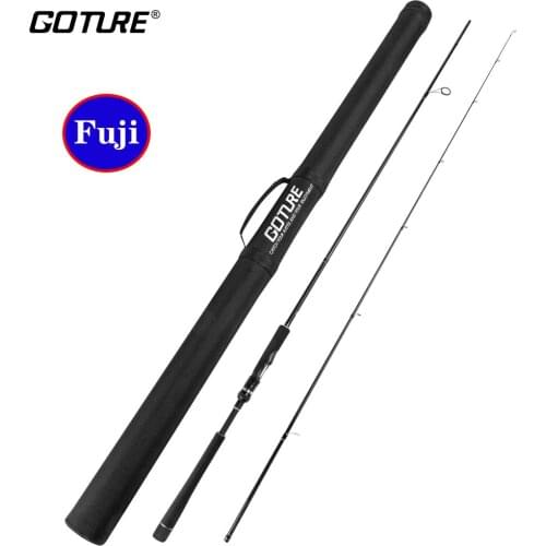 Goture 2 Scetions Fuji Spinning Fishing Rod 2.58m 2.7m Ultralight Travel Lure Rod M/MH 30T+36T Carbon Rod for Pike Carp Fishing