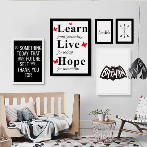 HAOCHU Nordic Minimalist Typography Print Inspirational Quotes Poster Wall Pictures Canvas Painting Home Decor No Frame