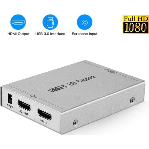 HD 1080P 60FPS USB 3.0 HDMI Game Capture Card,Live Streaming and Game Device Compatible with PS4, Switch,Nintendo, Xbox One
