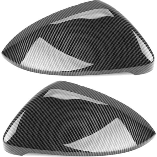 For VW GTI 7 MK7 R JettaScirocco Side Mirror Covers Caps (Carbon Look) Passat B7 CC R20 RLINE Polo 6R 6C Auto Replacement Parts