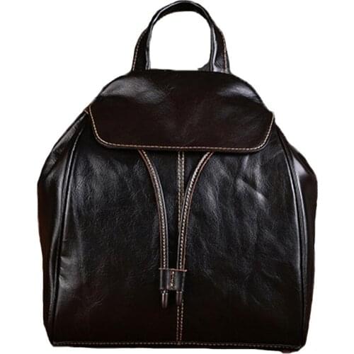 Fashion backpack women High Quality genuine leather Mochila Escolar School Bags For Teenagers Girls mochila infantil sac a dos