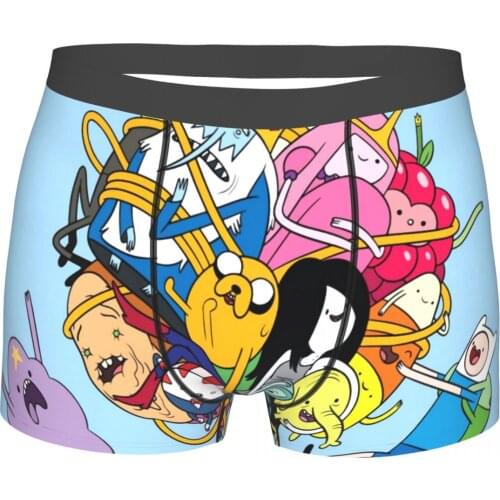 Adventure Time Finn Jake TV BMO Underpants Breathbale Panties Man Underwear Print Shorts Boxer Briefs