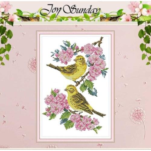 Birds on the flower animals counted 11CT 14CT Cross Stitch Sets DIY Chinese Cross-stitch Kits Embroidery Needlework Home Decor