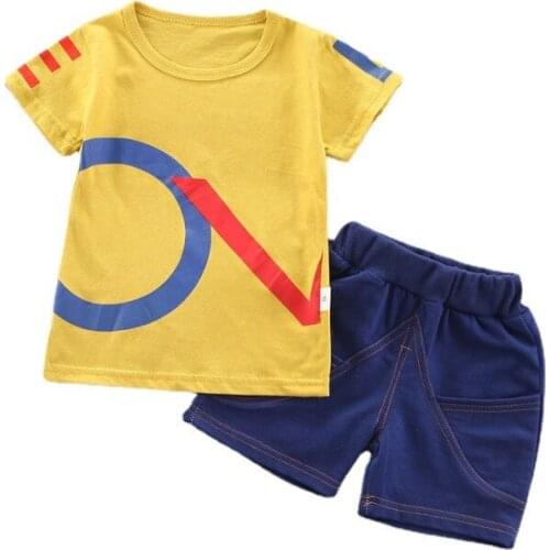 New Summer Baby Girls Clothes Suit Children Boys Letter Cotton T-Shirt Shorts 2Pcs/Sets Toddler Fashion Costume Kids Tracksuits