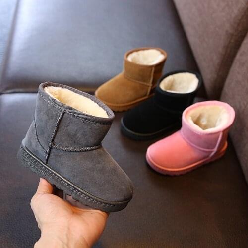 2020 new winter boys and girls warm non-slip childrens boots childrens snow boots plush thick baby fashion casual shoes