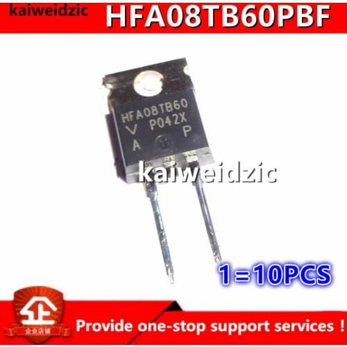 Kaiweikdic New imported original HFA08TB60PBF HFA08TB60 8A600V TO-220-2 Rectifier diode fast recovery diode