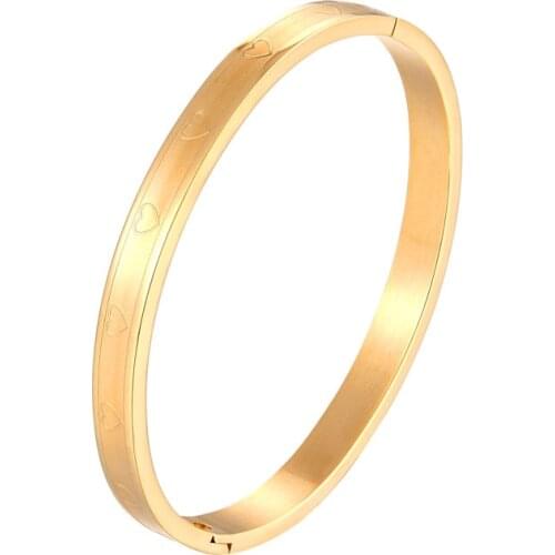 New Middle Frosted Heart Bracelets & Bangle for Women And Men And Kids Stainless Steel Jewelry Parent-Child And Couple Bangle