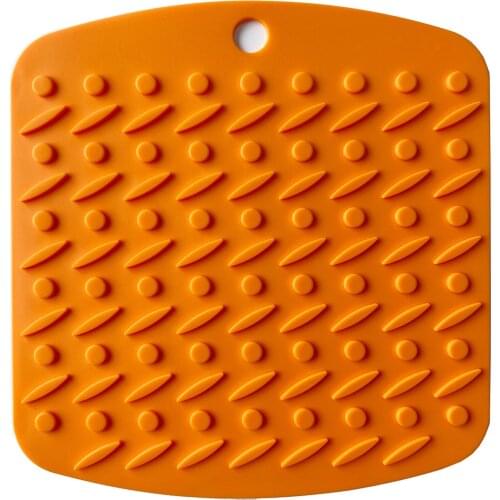 New Heat Insulation Pad Multifunctional Thickened Square Silicone Anti scald Non Slip Heat Resistant Pot Mat New SCI88