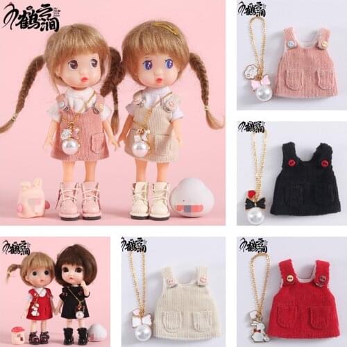 Ob11 baby clothes suspender skirt 12 points BJD baby clothes Meijie pig GSC vegetarian Molly baby clothes round