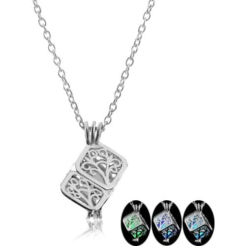 Tree Of Life Dark Luminous Necklaces Chain Necklace Glowing Pendant Necklace For Women Collares Maxi Choker Jewelry
