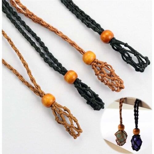 Necklace Jewelry DIY Cord Stone Stone Holder Empty Crystal Necklace Rope