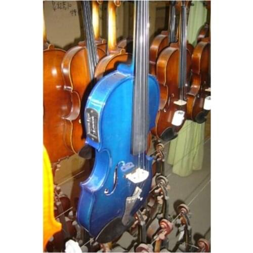 Nice colorful electric acoustic violin 4/4 with case,bow , rosin