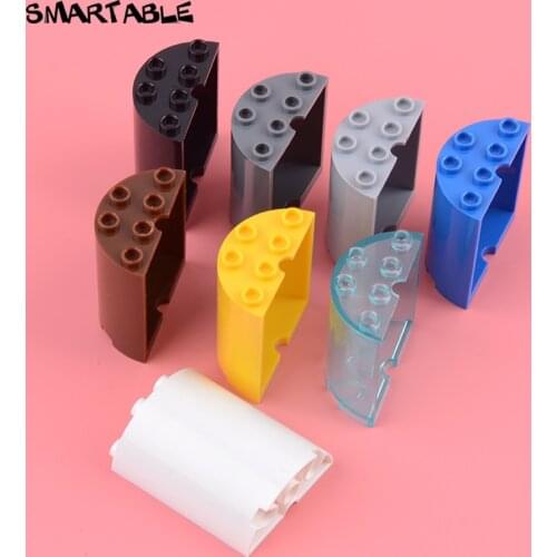 Smartable Cylinder 2x4x4 Building Block MOC Parts Toys For Kid Creative Compatible Major Brands 6218/20430 10pcs/lot
