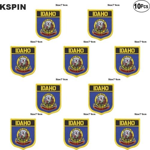 U.S.A Idaho Flag Embroidery Patches Iron on Saw on Transfer patches Sewing Applications for Clothes in Home&Garden