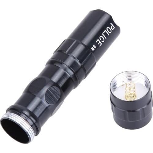 LED Mini Torch Flashlight Light Lamp Handy Police Torch LED Light Portable Waterproof For Outdoor Camping Black Torch LED Light