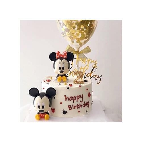 Cake Birthday Mickey Mouse Minnie Baking Cake Ornaments Decor Cake Topper Baby Birthday Party Decoration Supplies Birthday Gift