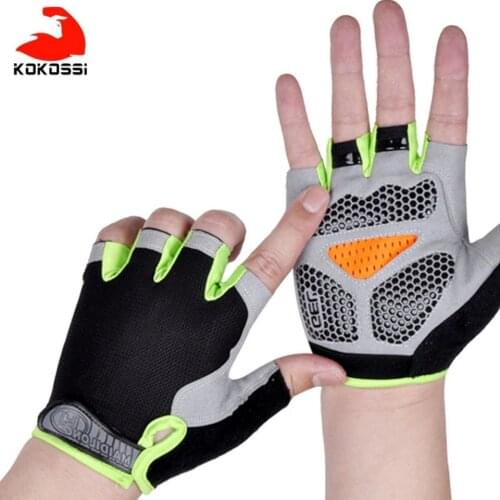 KoKossi New Cycling Anti-slip Anti-sweat Men Women Half Finger Gloves Breathable Anti-shock Sports Gloves Bike Bicycle Glove