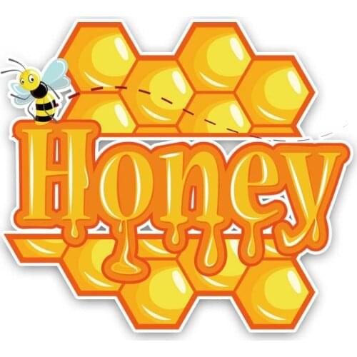 JuYouHui Exterior Accessories Decal Funny Car Stickers Honey Block Motorcycle Cover Scratches Waterproof Decals PVC 16cm
