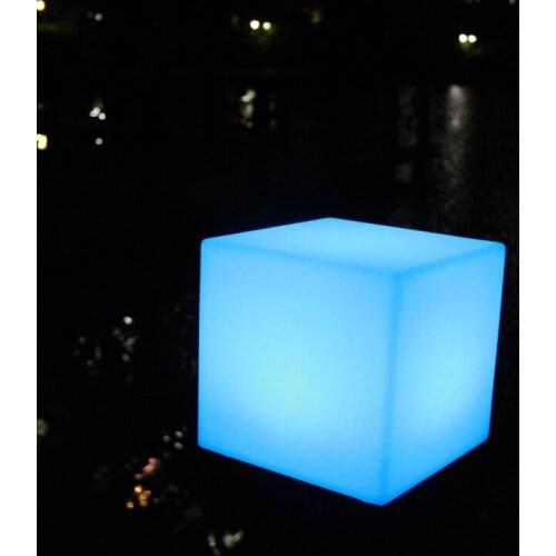 Waterproof LED Cube Table Patio Furniture For KTV/Club/Beach 20*20*20cm Controlled By Remote Free Shipping 8pcs/Lot