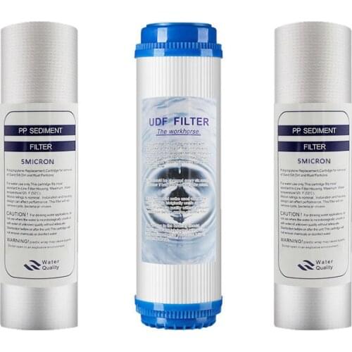 YenvQee 10 Inch Universal PP Cotton UDF CTO Block RO Membrane T33 Repalcement The Water Filter