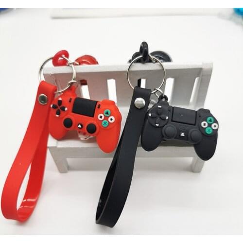 Fun Simulation Video Game Console Keychain Stereo Cartoon Joystick Model Key Ring for Men Women Exquisite Bag Car Pendant Gift