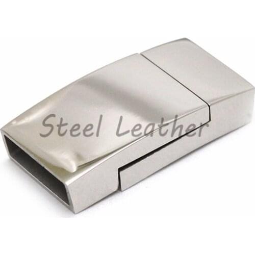 Custom Logo 10pcs/lot Hole:10*3mm Jewelry Making Wholesale Buckle Accessories Stainless Steel Magnet Clasps For Bracelet DIY