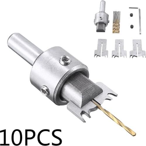 10pcs Mini Pattern Wooden Bead Maker Drill Bit Milling Cutter Set Kit Ring Maker Beads Molding Tool 17/19/21mm Blades