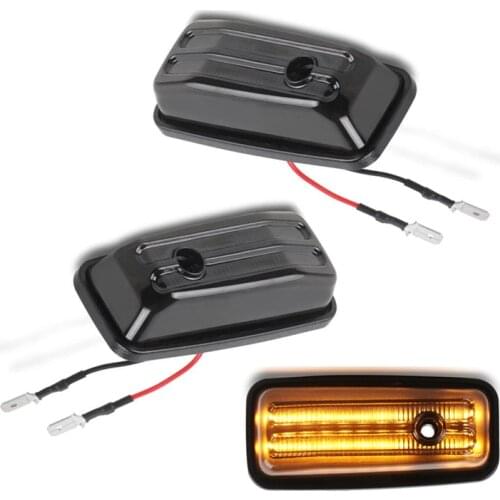 2X Black Dynamic LED Side Marker Blinker Repeater Turn Signal Light For Mercedes-Benz G-Class W463 W461 G500 G550 G55 G63 G65