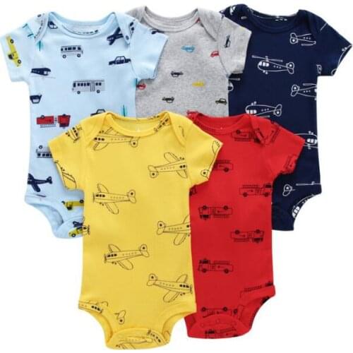 5 Pieces/Lot Infant Baby bodysuits Soft cotton Quality Ropa de bebe Newborn Baby clothing bebe Jumpsuit 6-24Months