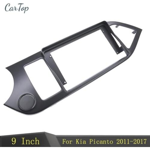 9 Inch Car Radio Fascia Dash Mount Kit DVD GPS Mp5 Plastic Fascia Panel Frame For Kia Picanto Morning 2011-2017