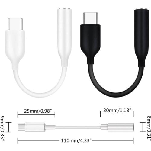 H3CA USB C to 3.5 Mm Headphone Jack Adapter Compatible with Type C to Headphone Auxiliary Cable Hi-fi Digital Converter