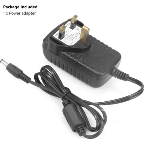 DC 5.5mm Connector AC Power Supply Adapter 12V 2A Wall Charger Converter Transformer Adapter UK Plug With Magnet Ring