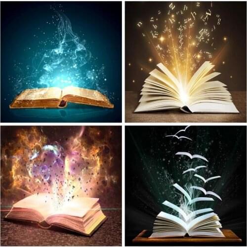 5D DIY Diamond Painting Magic Book Landscape Cross Stitch Kit Full Square Round Diamond Embroidery Rhinestone Picture Decoration