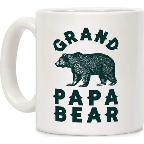 Grandpapa Bear White 11 Ounce Ceramic Coffee Mug