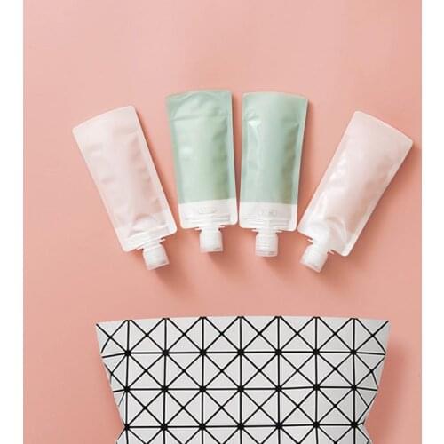 2PCS Liquid Dispenser Lotion Shampoo Soap Cosmetic Container Storage Bottle Bag Folding Portable Sub-bottling 90ML Home Travel