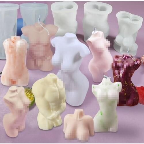DIY human body silicone mold woman cake candle mold male female human shape aromatherapy plaster mold